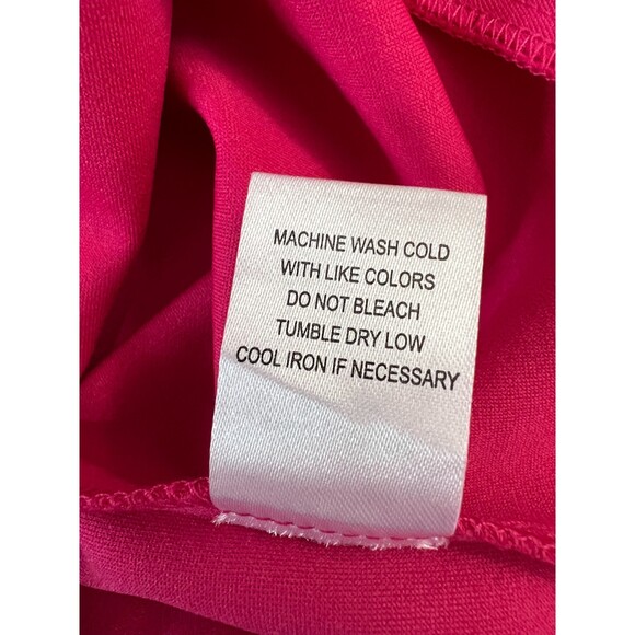 Glamour Women's Pink Dress High Low Hem Cap Sleeve Polyester Size 10 - New - Picture 6 of 11